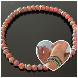 Nopinchy Malachite & Silver No Pinch Anklet